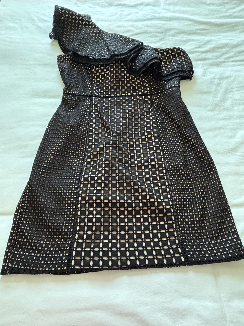 NWT! RARE! J.Crew Collection One-Shoulder Eyelet Dress